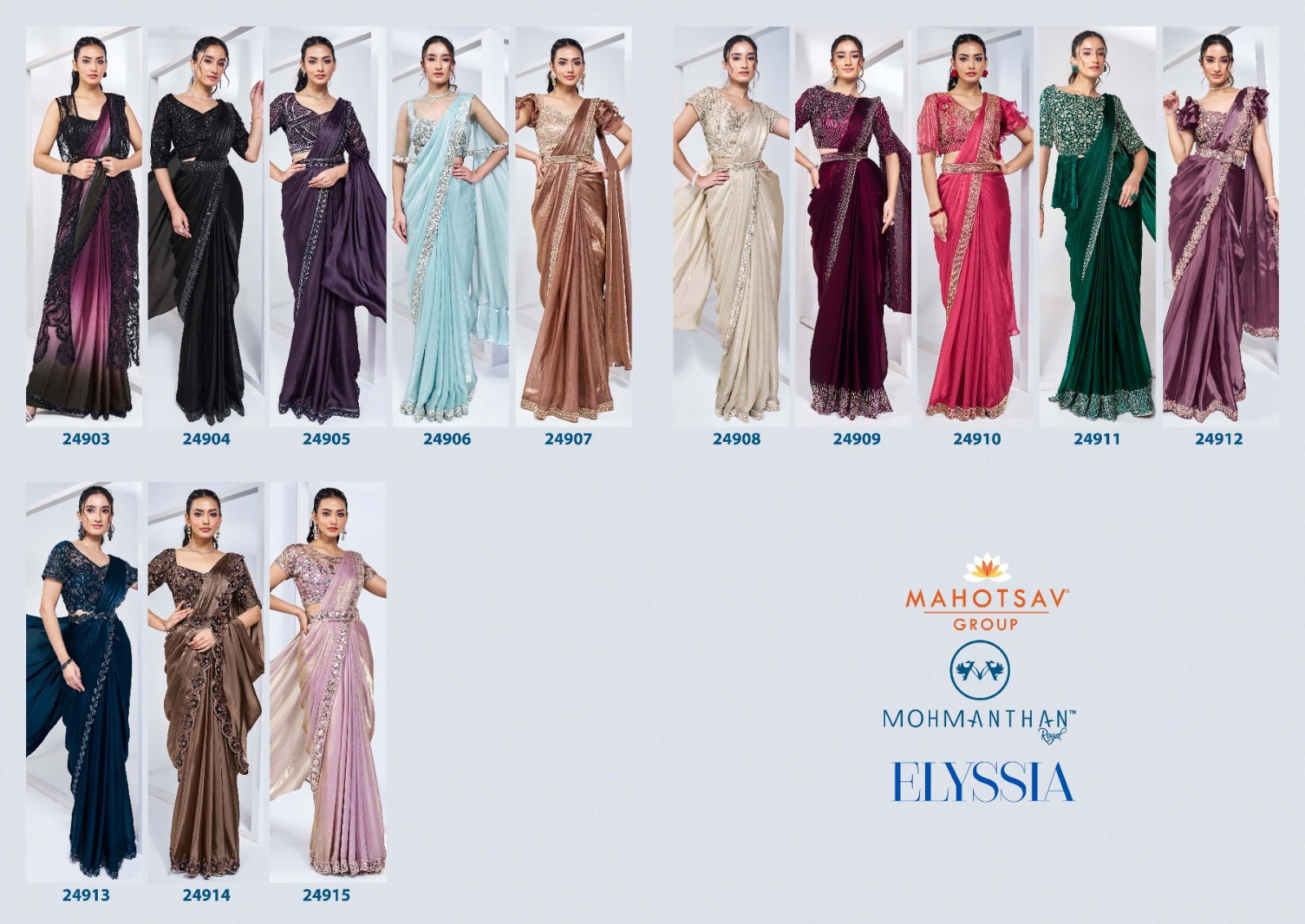 Elyssia Mohmanthan Royal By Mahotsav Designer Party Wear Saree Wholesale In India